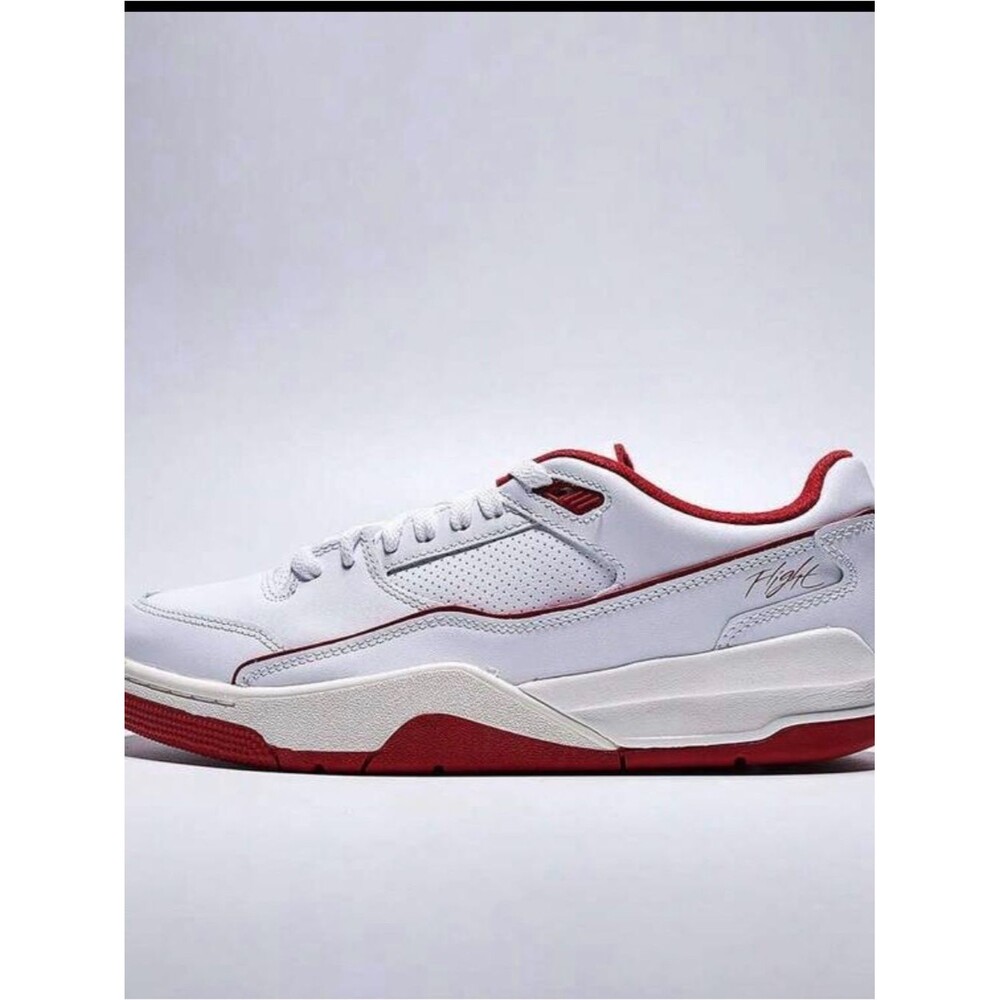 Jordan Men's White and Red Athletic Sneakers - Picture 3 of 6